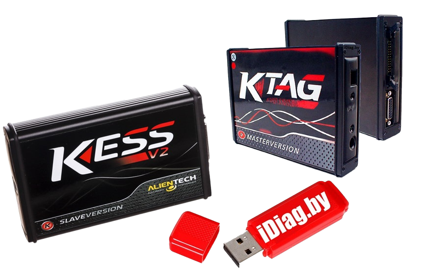 Kess RED + K-tag RED + База прошивок + адаптеры Kess RED + K-tag RED + База прошивок + адаптеры