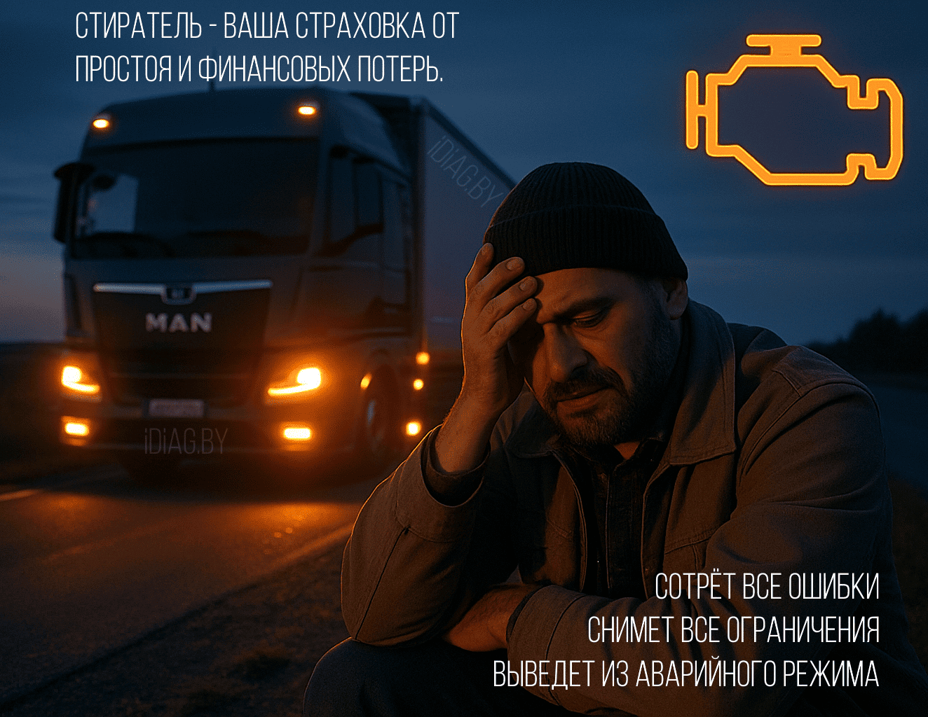 Стиратель ошибок Adblue MAN Euro 6.2 MD1