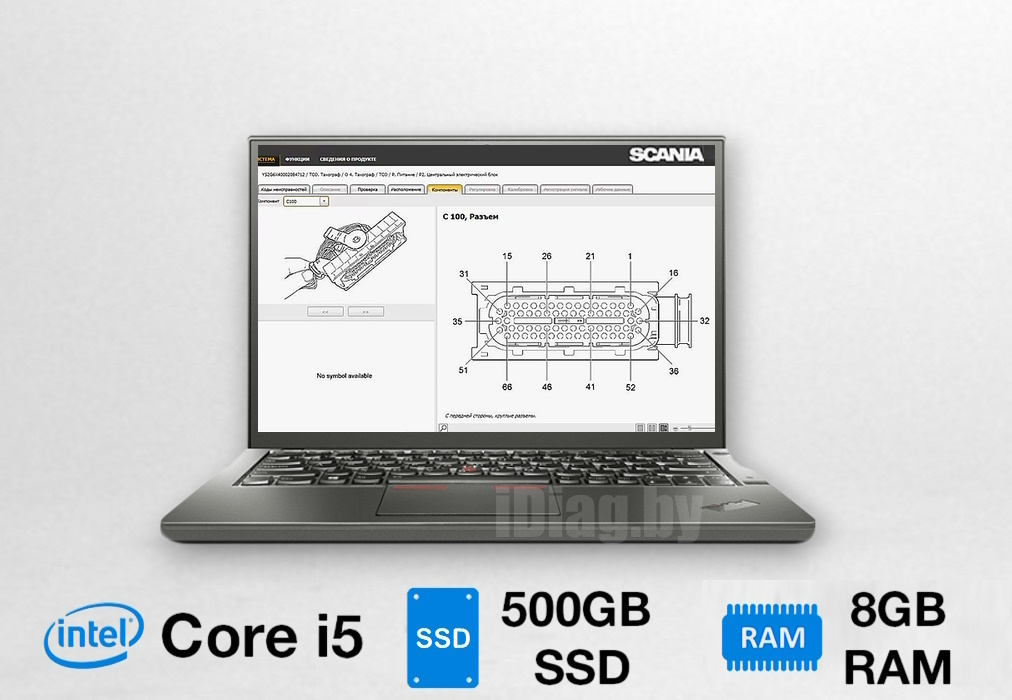 Готовый комплект Scania: ноутбук + сканер VCI3 + SDP3. Активировать Scania Diagnos & Programmer 3 (SDP3)
