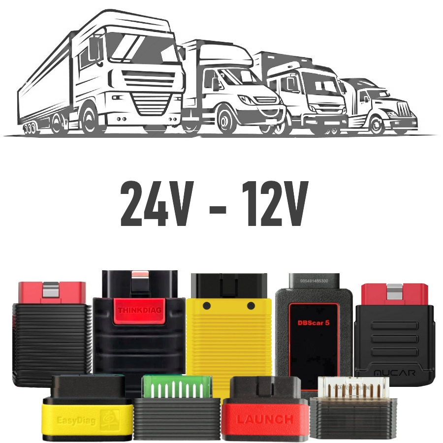 Конвертер 24V-12V для диагностики грузовых автомоб